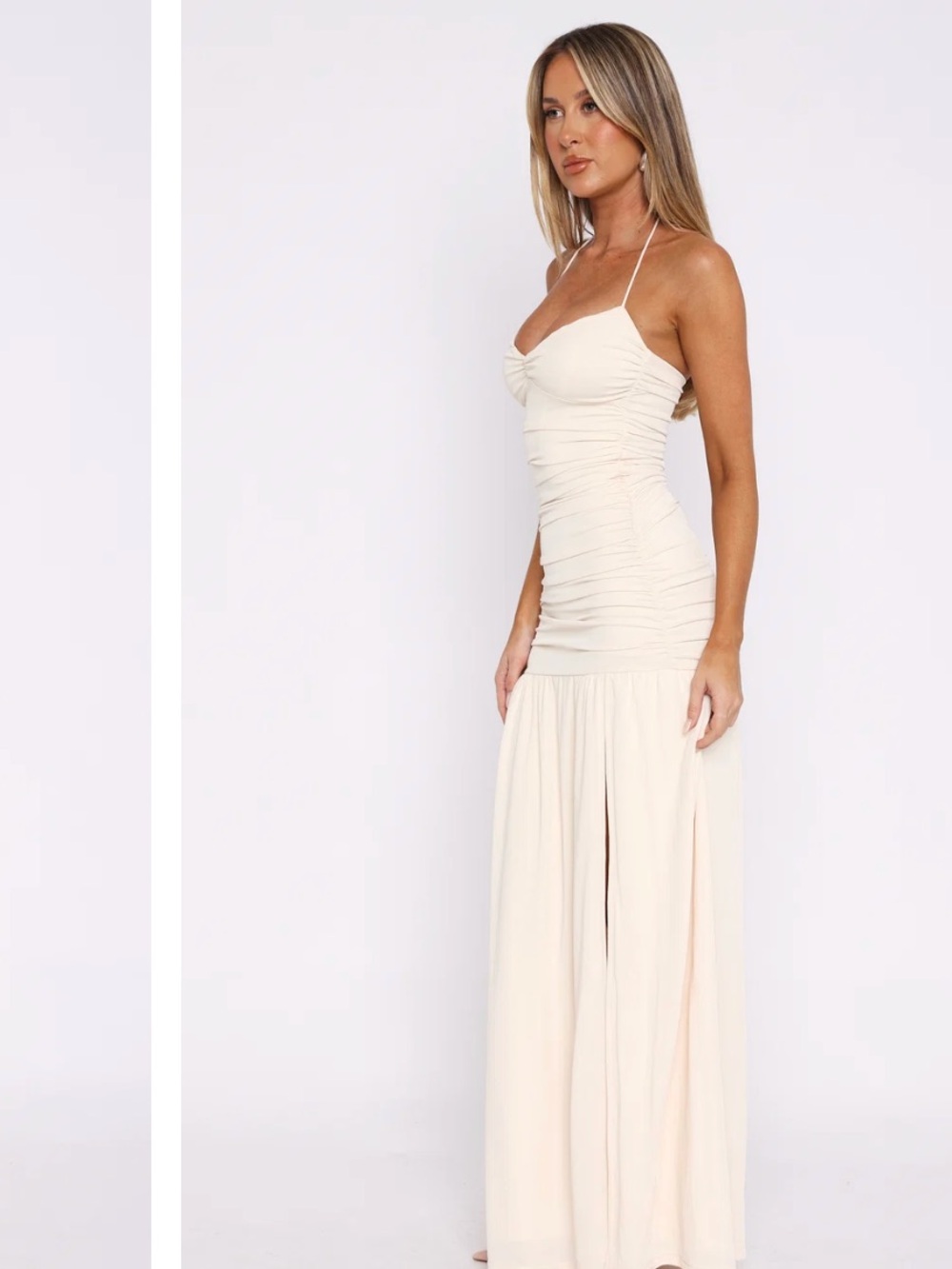 Brand NEW SIZE S White Fox Cream Sweet Skies Maxi Dress